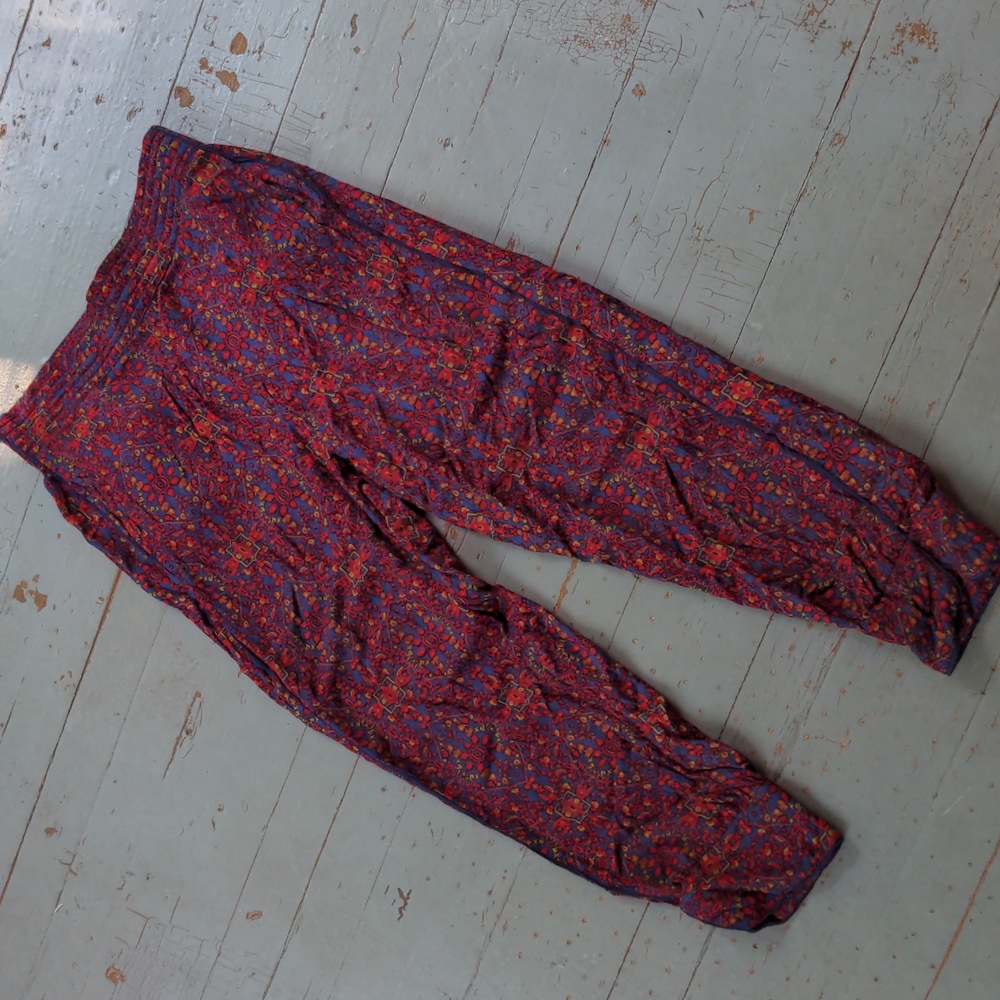 Patterned cotton lounge pants